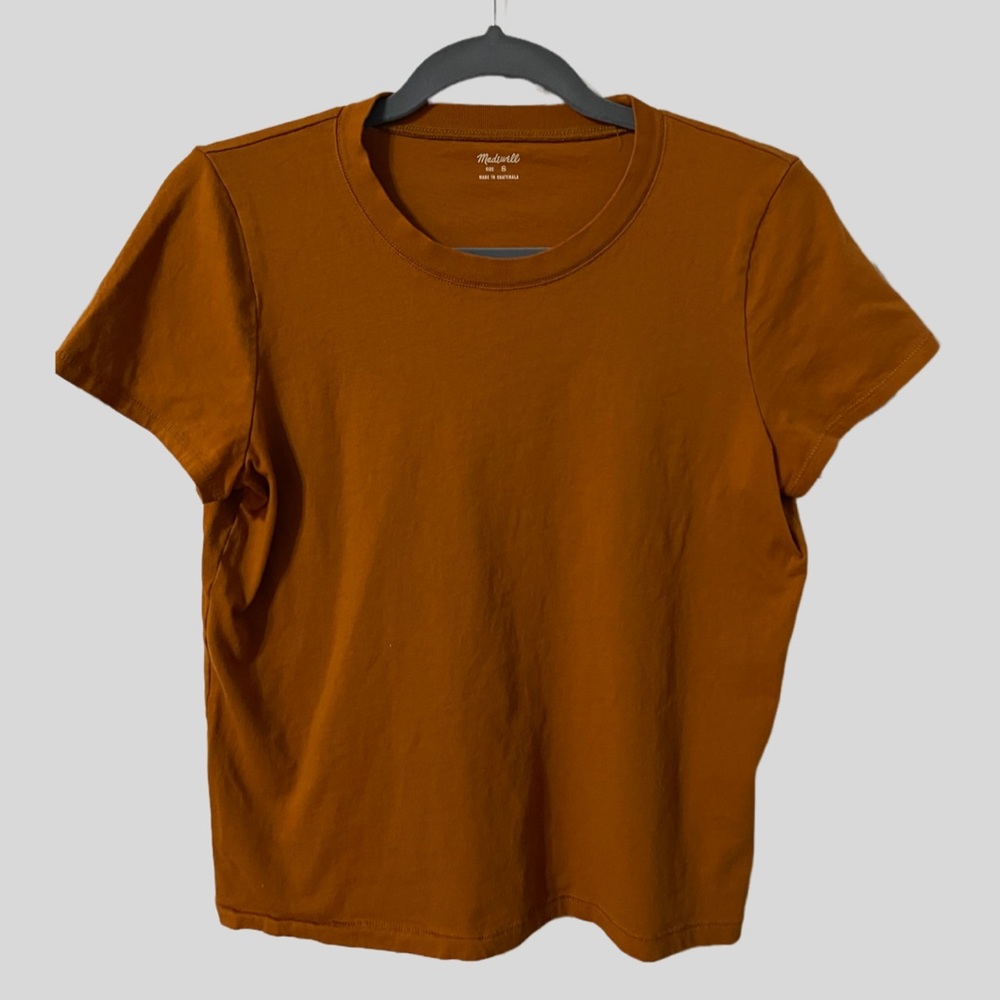 Madewell north vintage tee, burnt orange, size small